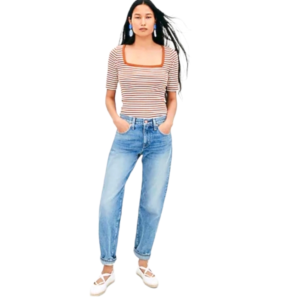 J.Crew Slouchy Boyfriend Jeans 100% Cotton Simsberry Wash Mid-Rise Sz 29